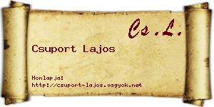 Csuport Lajos névjegykártya